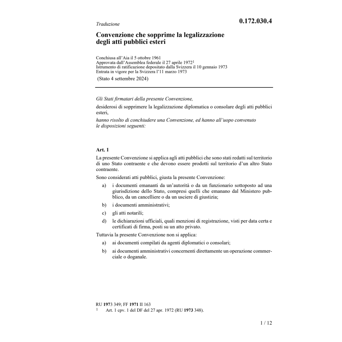 Conv. sopprime legalizzazione atti