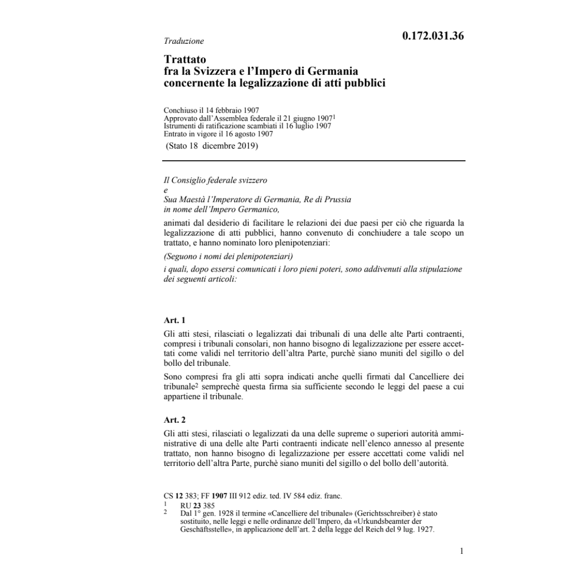 Tr Germania legalizzazione atti pubblici