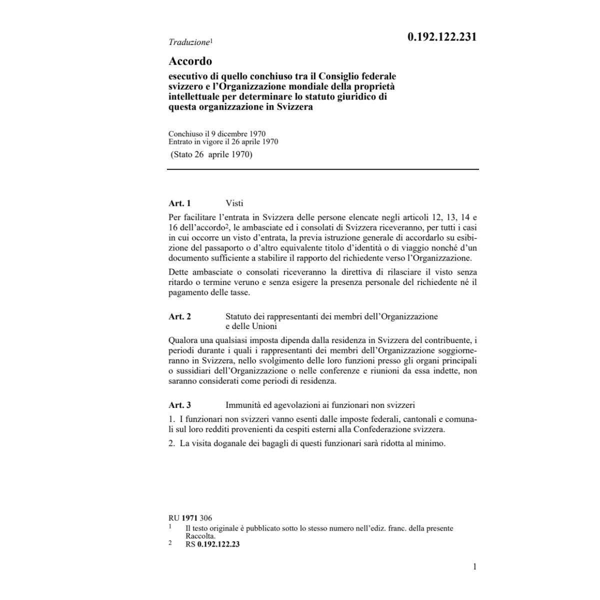 Acc.esecut.l'Org.mond.proprietà intellet