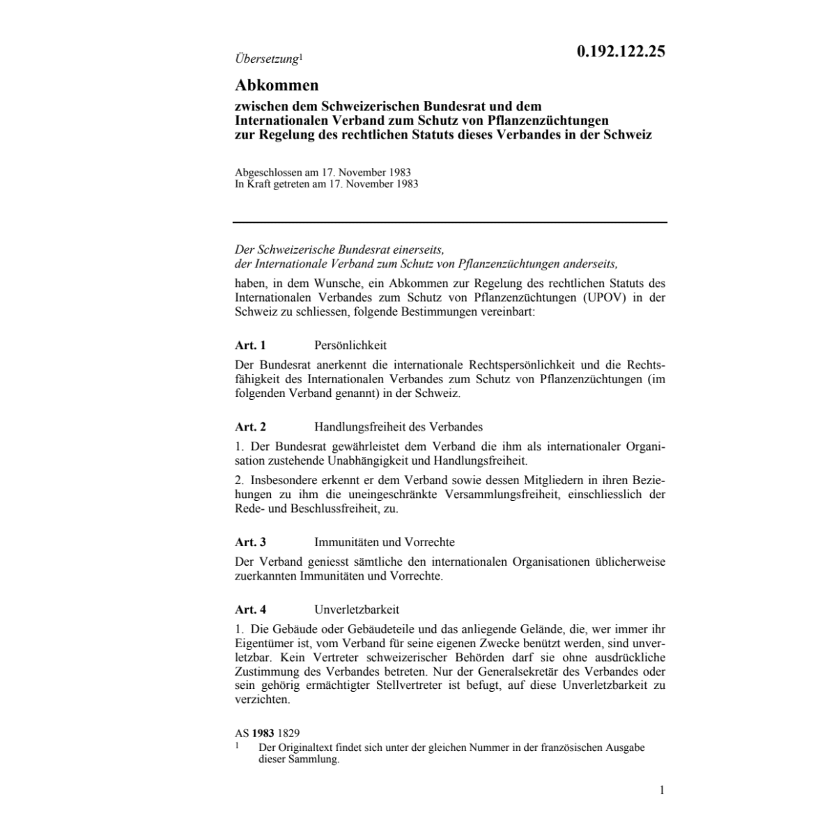 Abk.Int.Verb. Schutz Pflanzenzüchtungen