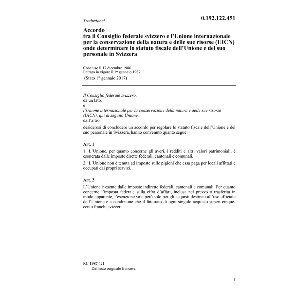Acc. conservazione natura + risorse UICN