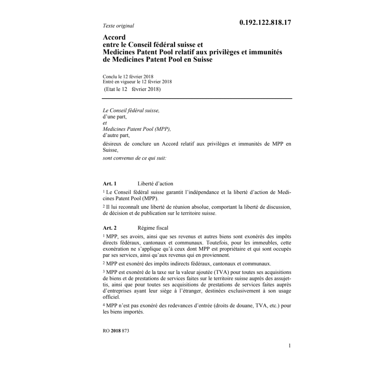 Ac. 12.2.18 CFS Medicines Patent Pool
