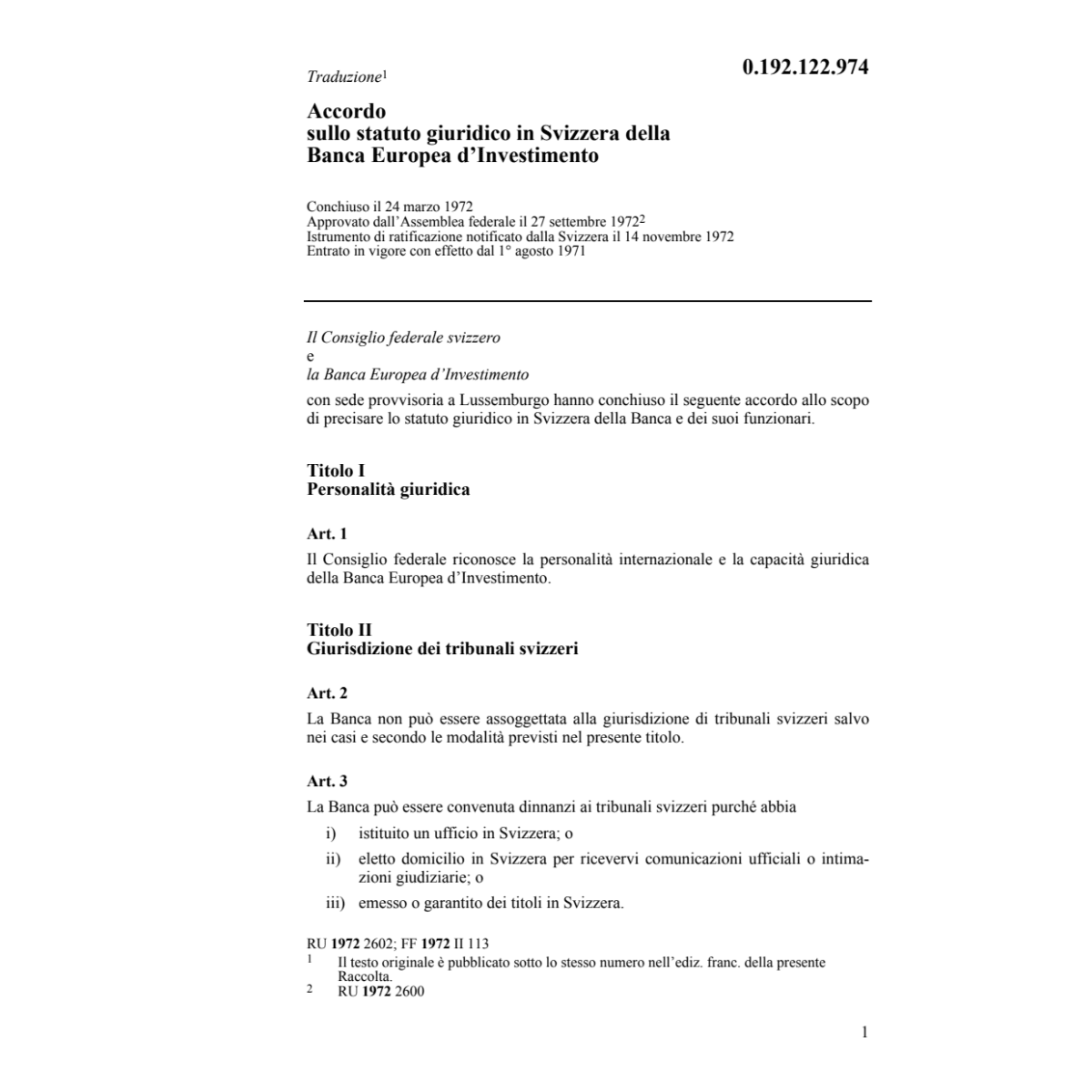 Acc.statuto giurid.Banca europ.d'investi