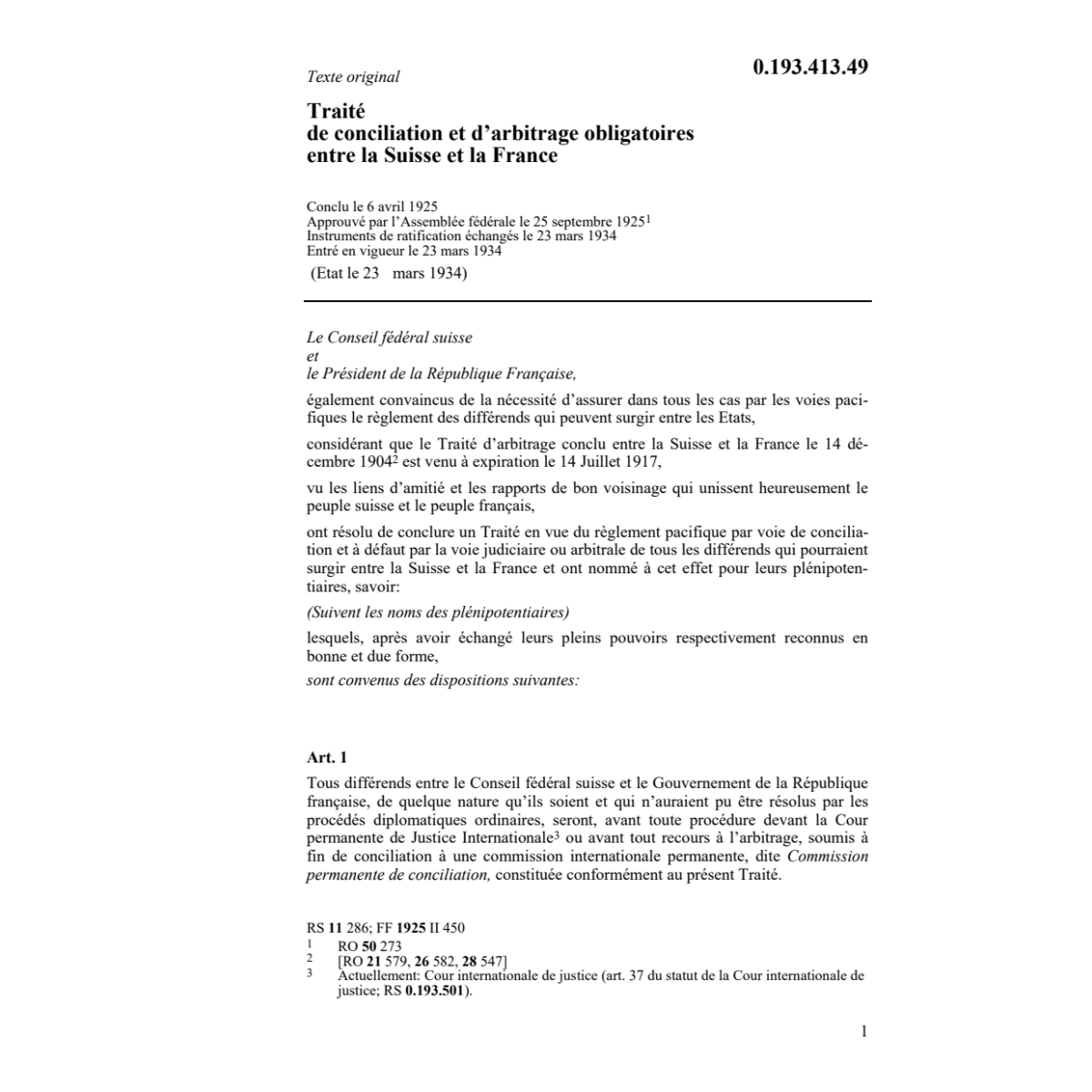 Tr.conc.d'arbitrage obligato. CH-France