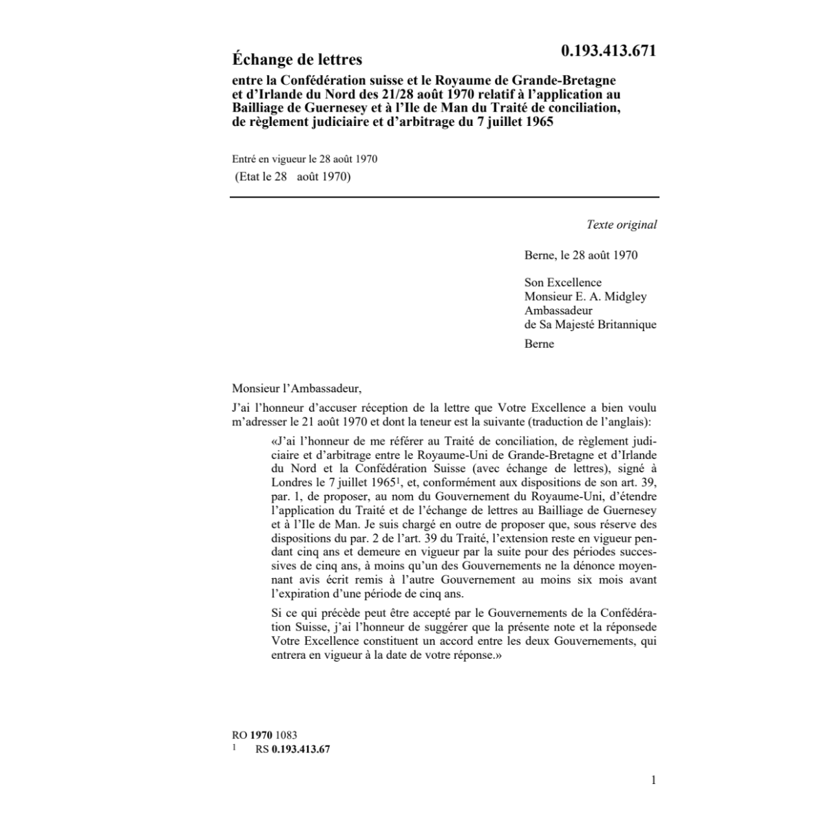 Echanche lettr.CH-Grossbrit.-Nordirland