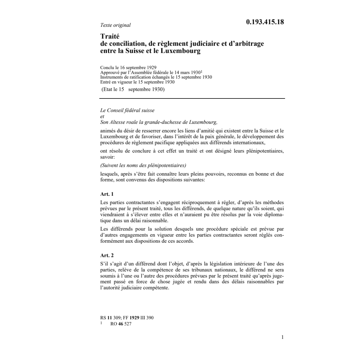 Tr. conciliation et arbitrage Luxemburg