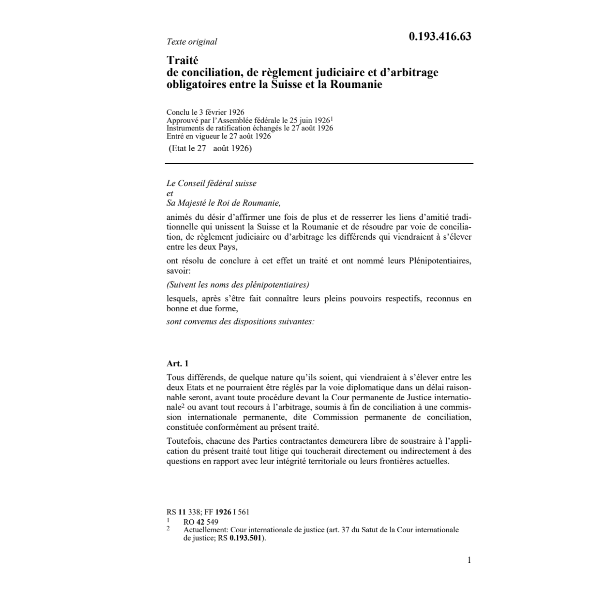 Tr. conciliation, arbitrage Roumanie