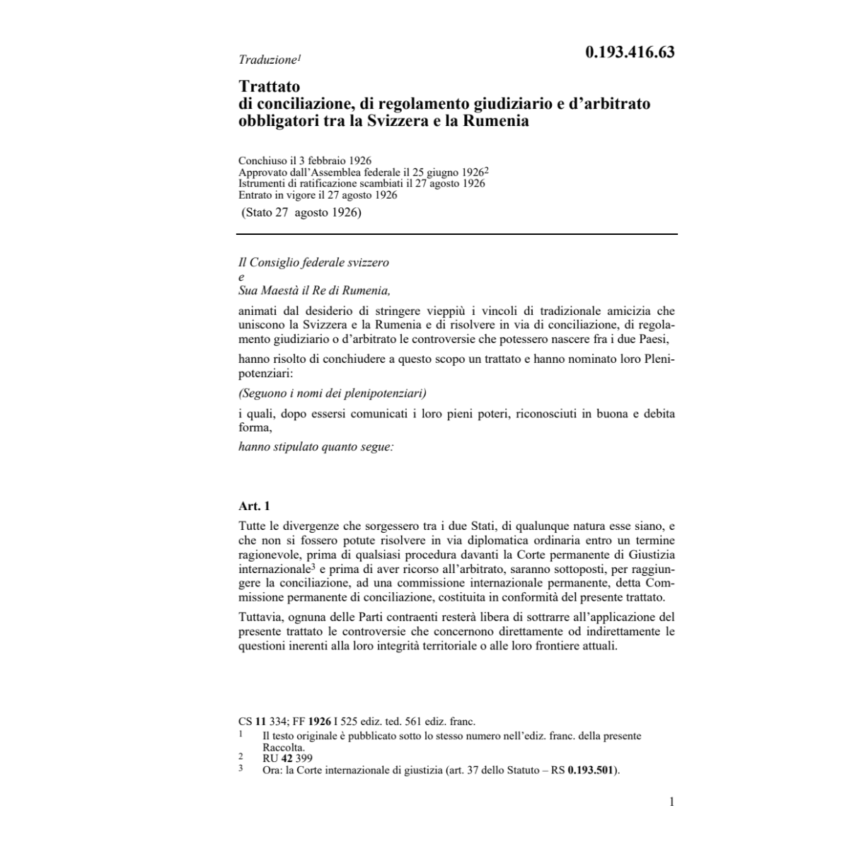 Tr. conciliazione, arbitrato Rumenia