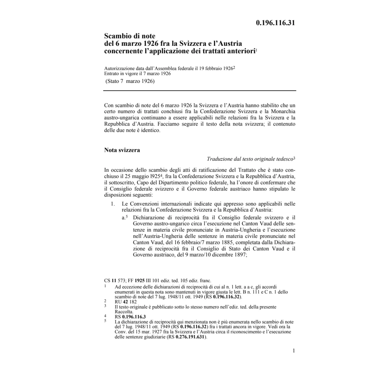 N. applicazione trattati Austria