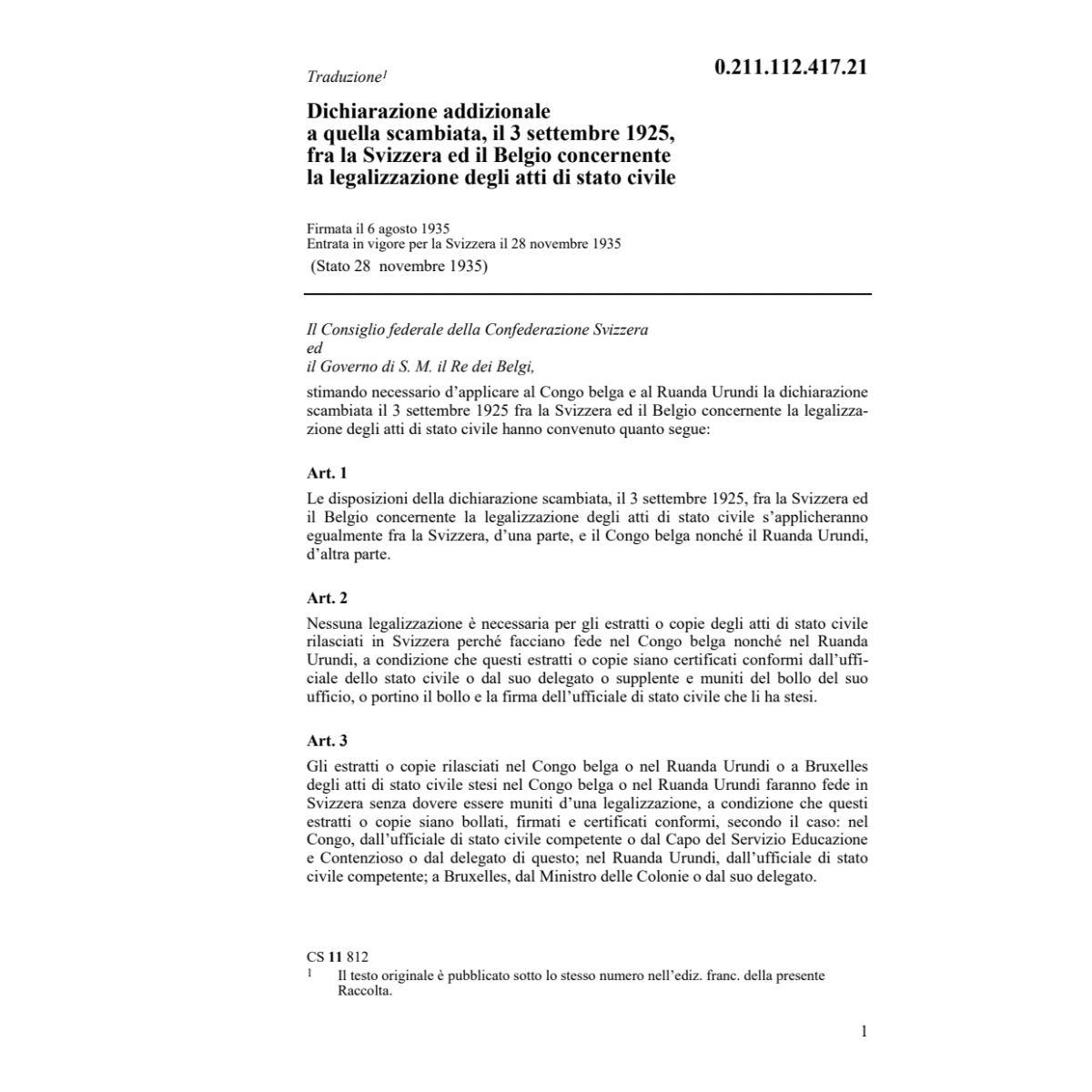 Dich. addizionale B atti di stato civile