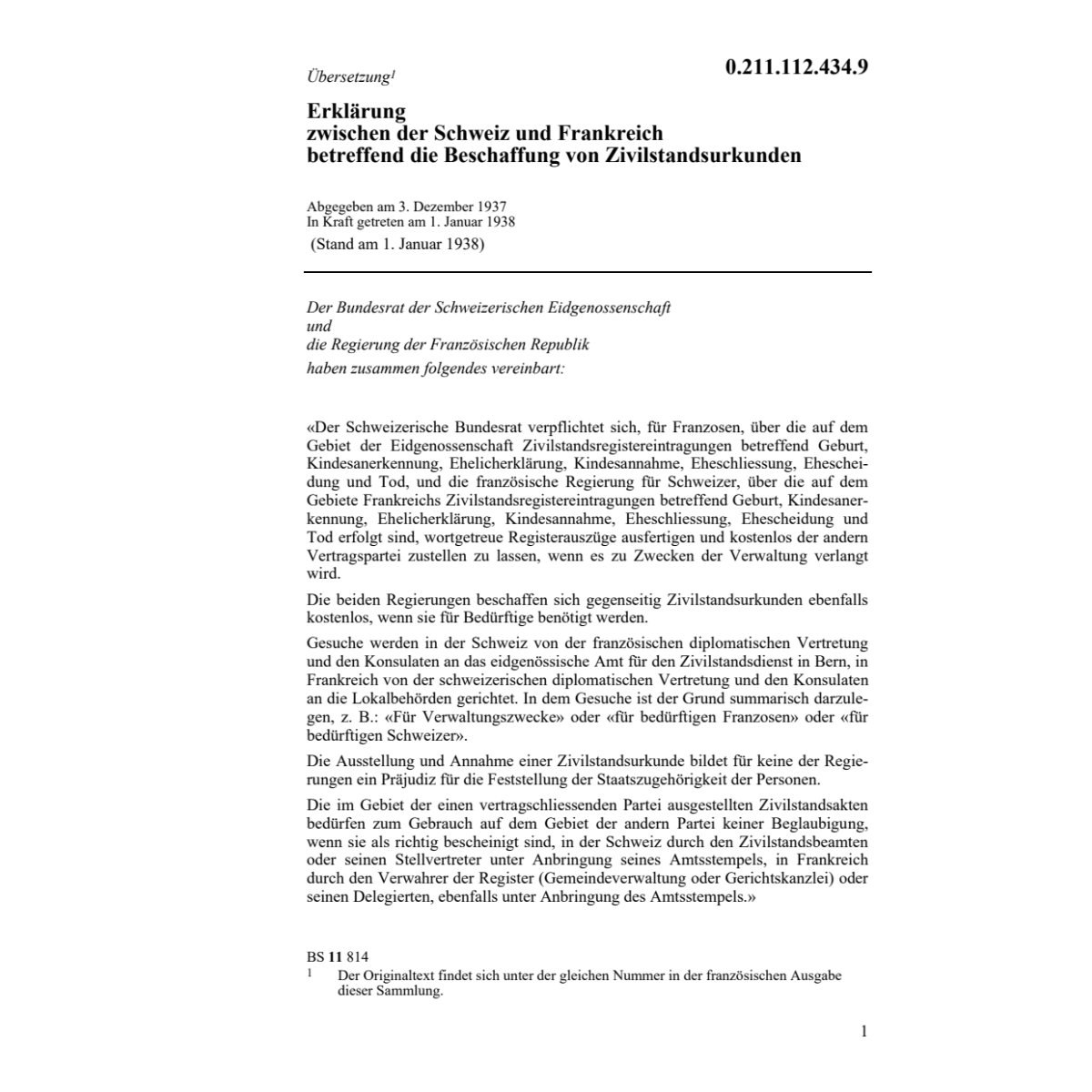 Erkl. F Beschaffung Zivilstandsurkunden
