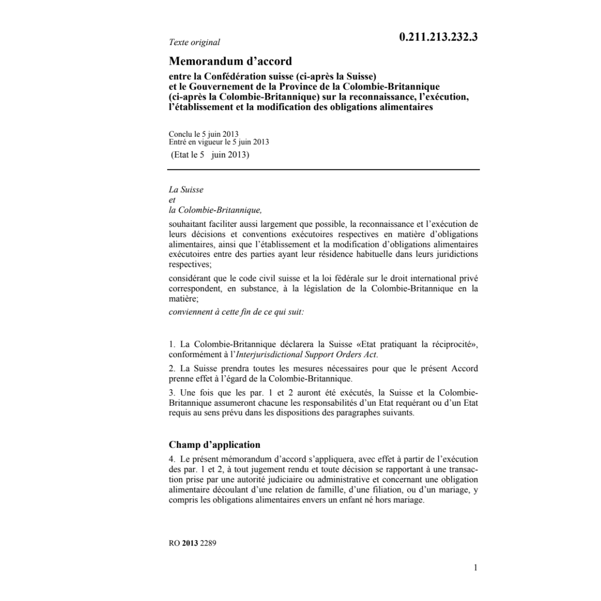 Memorand.acc.CH-Prov.Colombie-Brit.rec.