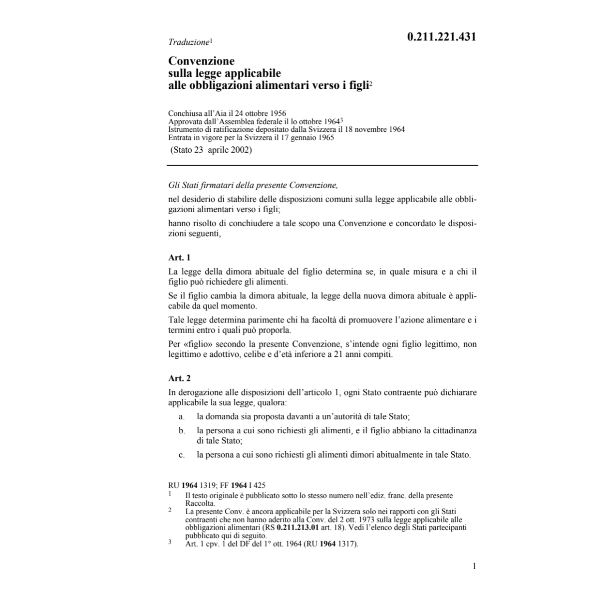 Conv dell'Aia obbligaz.alimentari figli