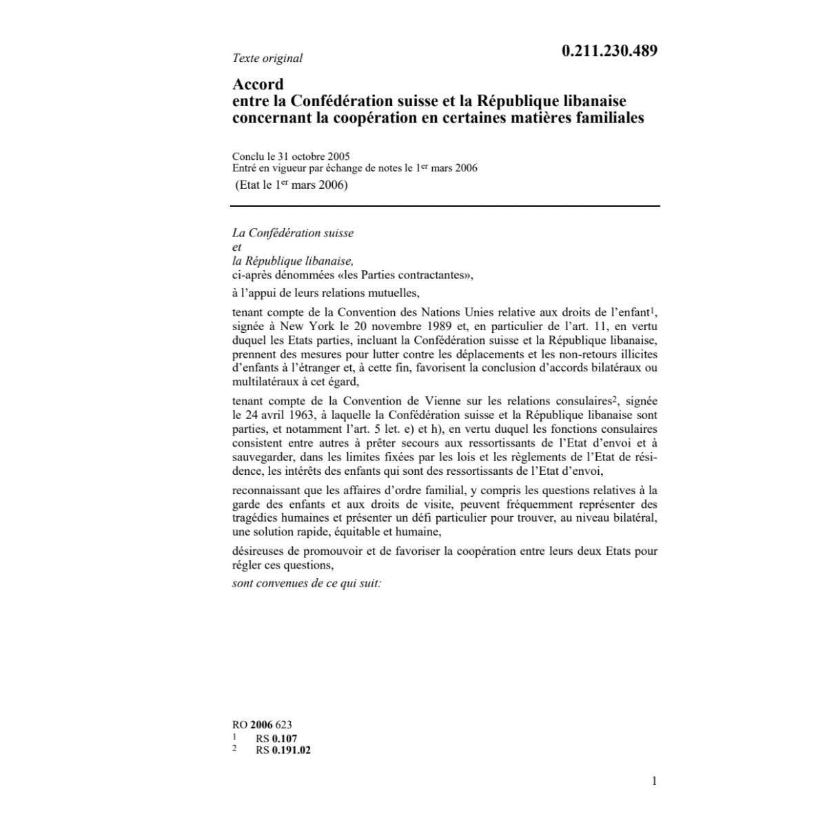 Acc.libanaise matières familiales