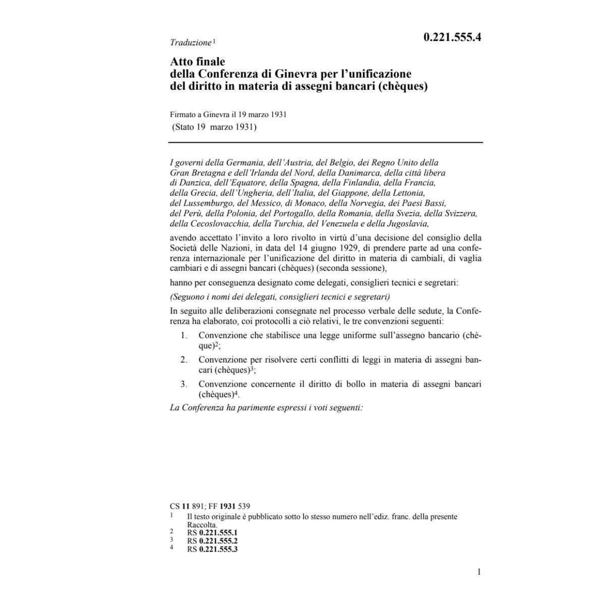 Atto finale diritto assegni bancari