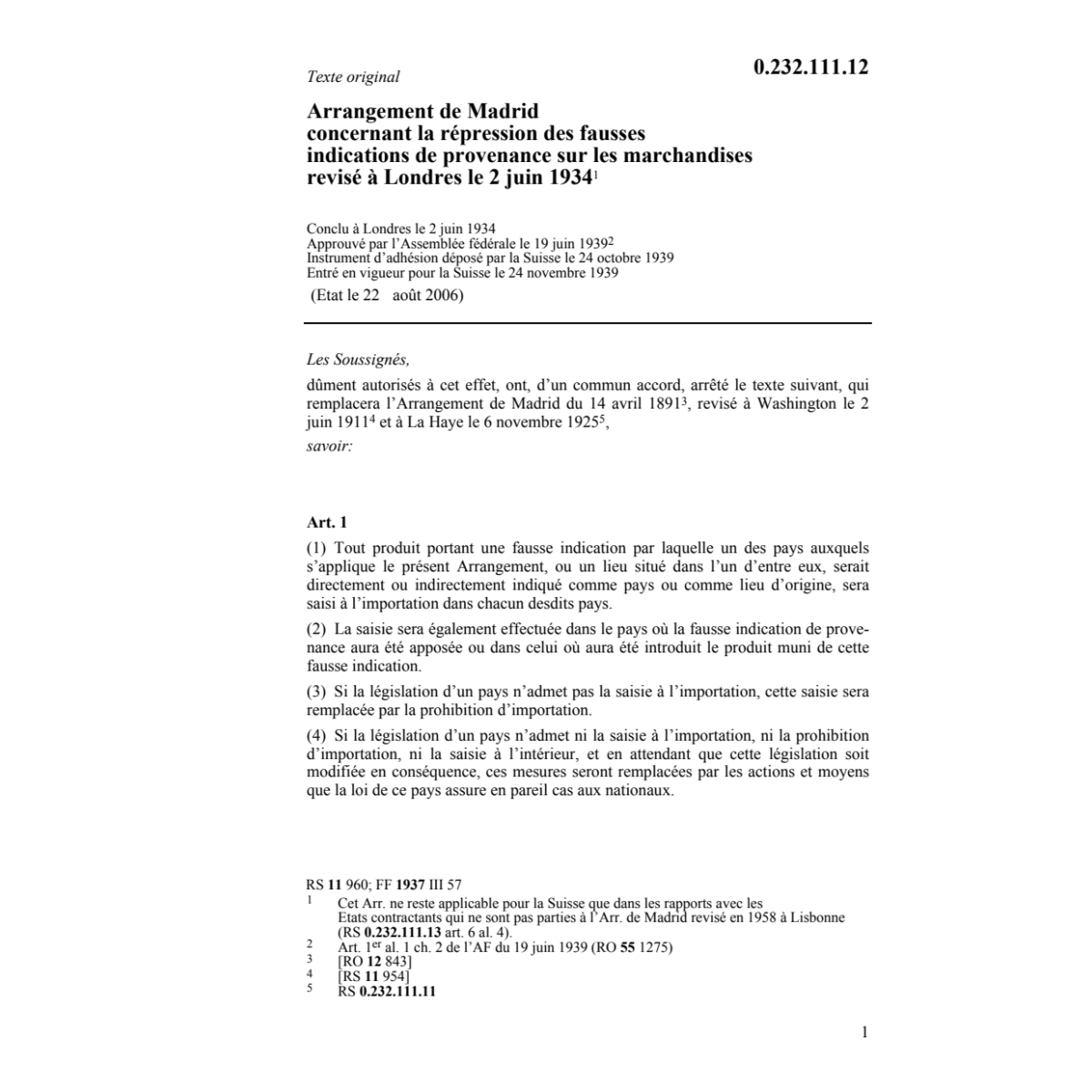 Ar. de Madrid indications de provenance