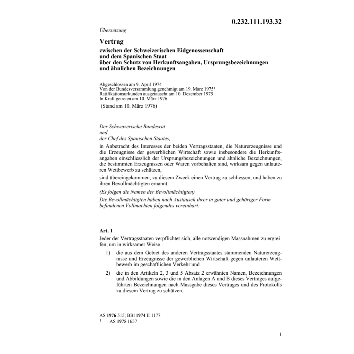 Vertrag E Schutz Herkunftsangaben