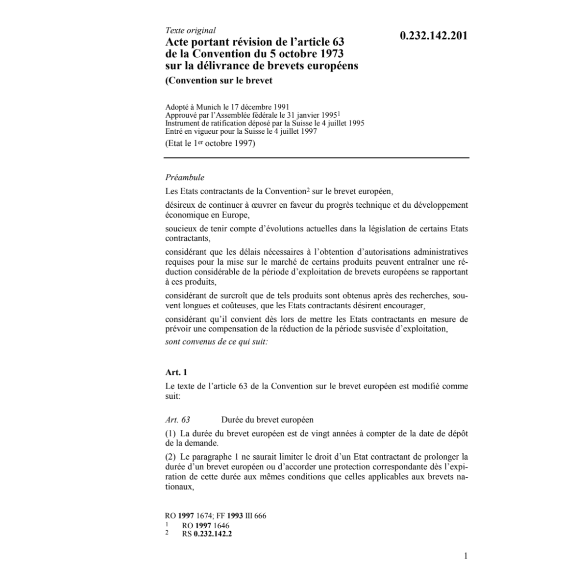 Acte, délivrance de brevets européens