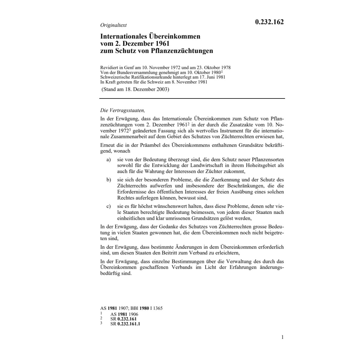 Übereink. Schutz Pflanzenzüchtungen