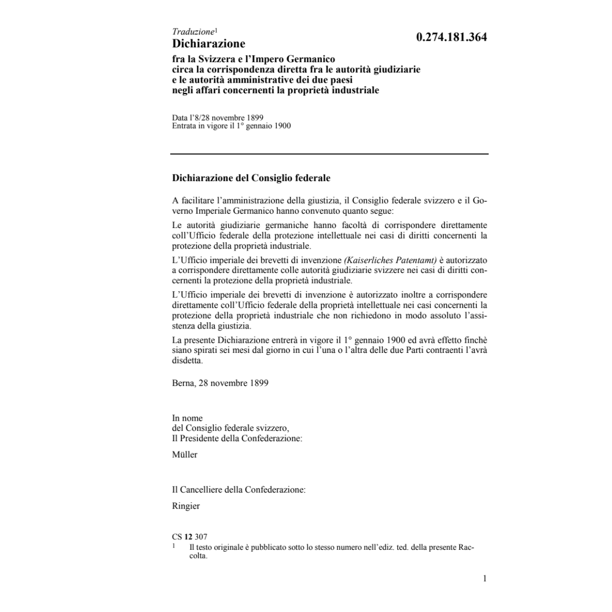 Dich proprietà industr. Impero germanico