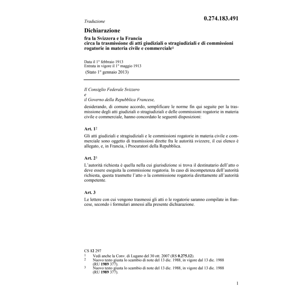 Dich. trasmissione atti giudiziali F
