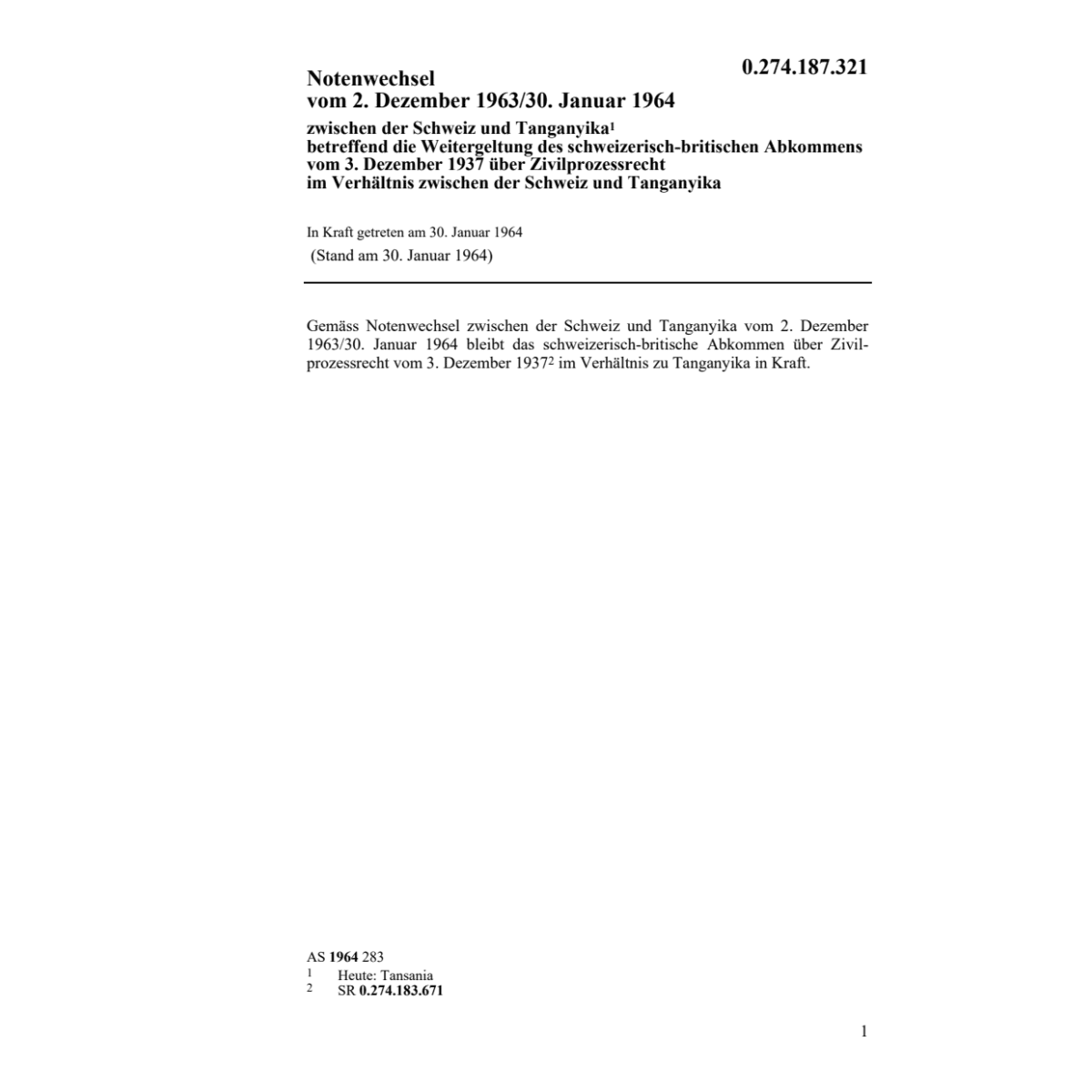 Noten. Zivilprozessrecht Tangnyika