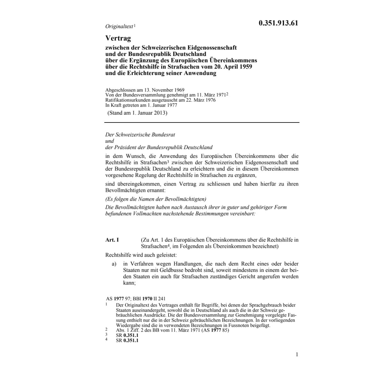 Ver. Deutschland Rechtshilfe Strafsachen