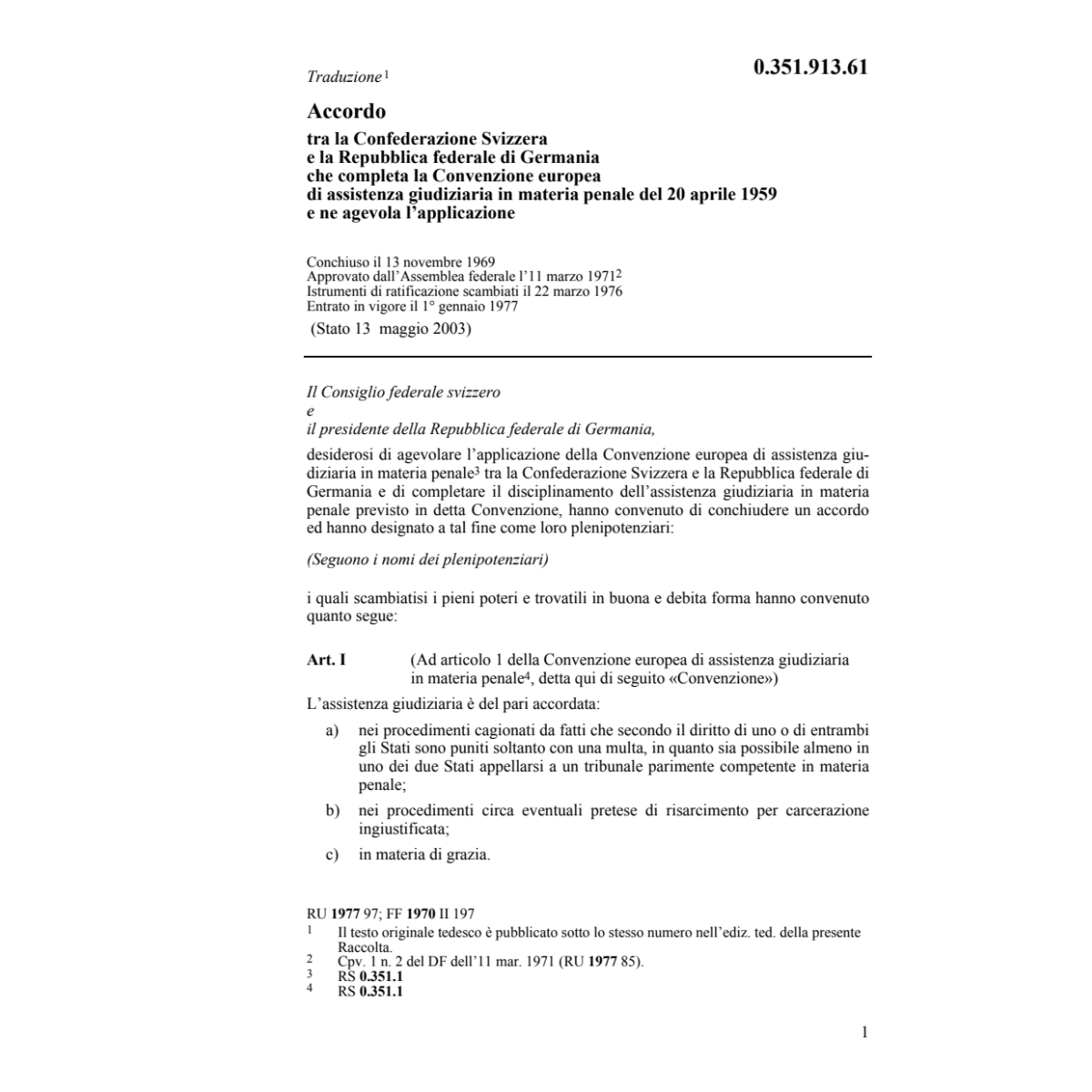 Ac. Germania assistenza giudiziare penal