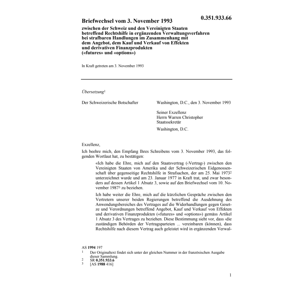 Brief mit Vereinigte Staaten Rechtshilfe
