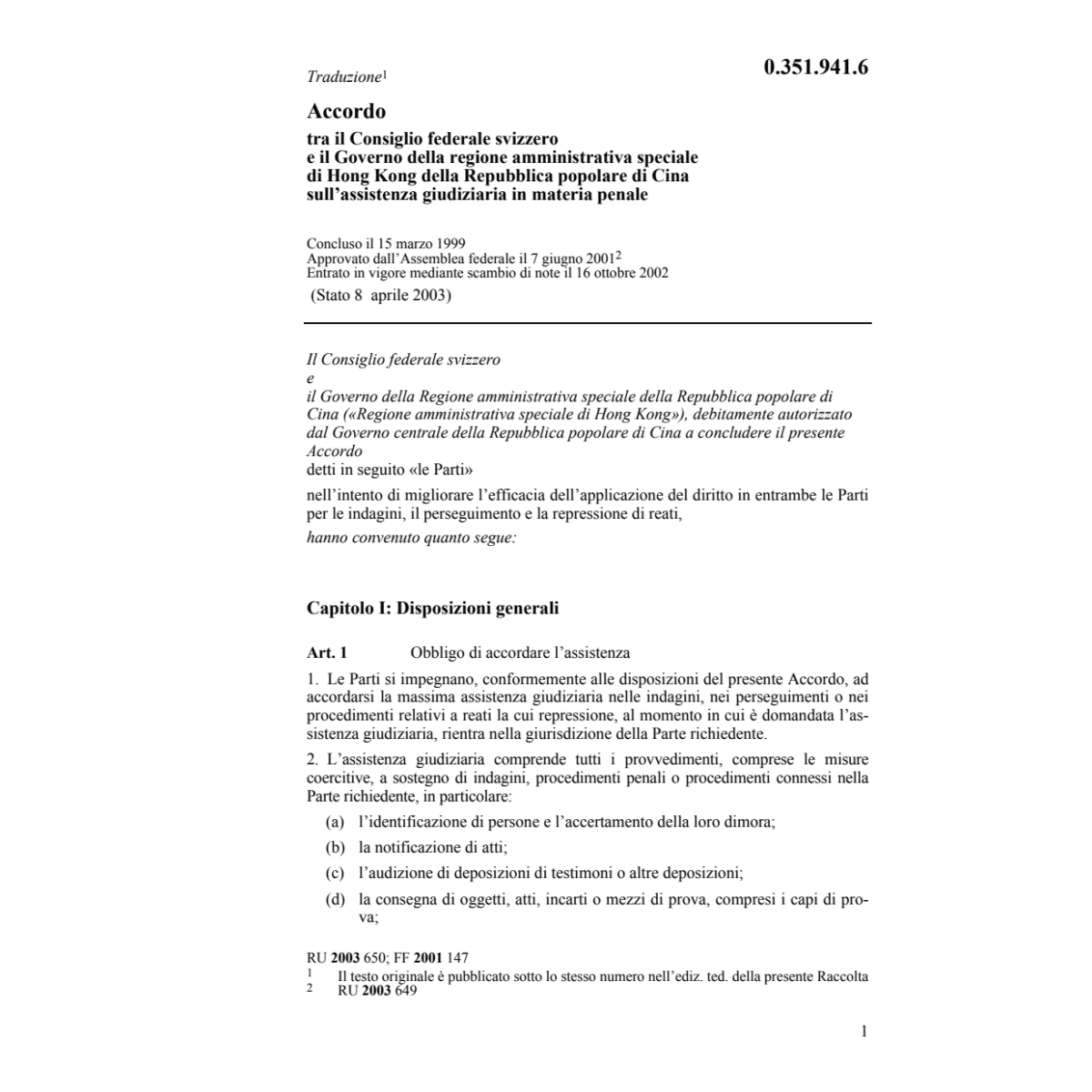 ACC. CH-Hongkong (Cina) Ass giudiziaria
