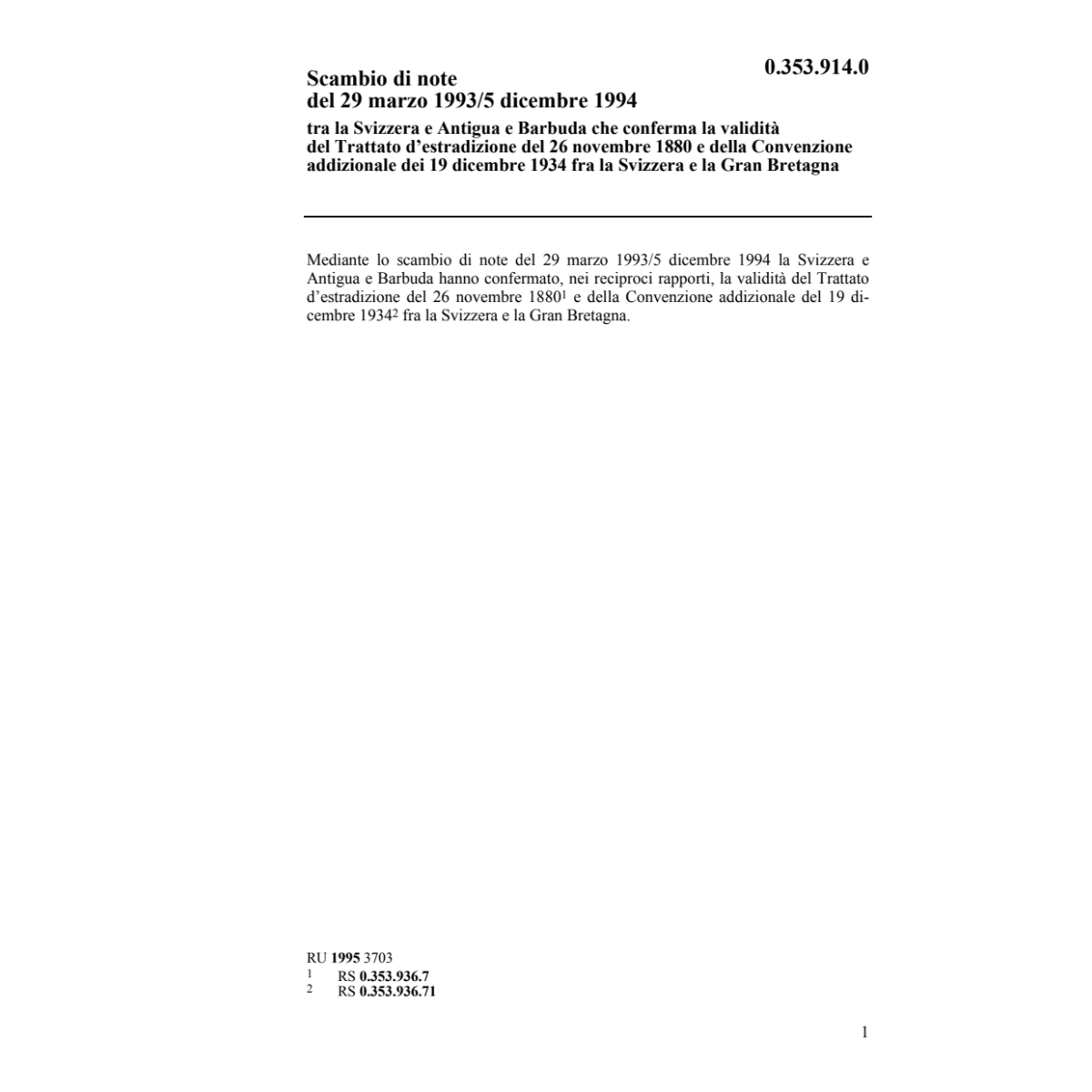Note Tratt. d'estradizione Antigua