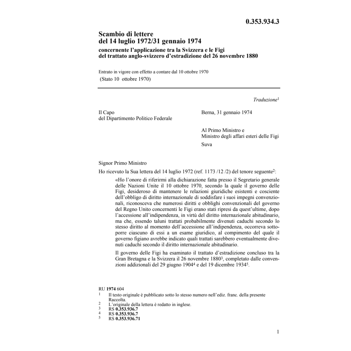 Lettere tratt. d'estradizione Figi
