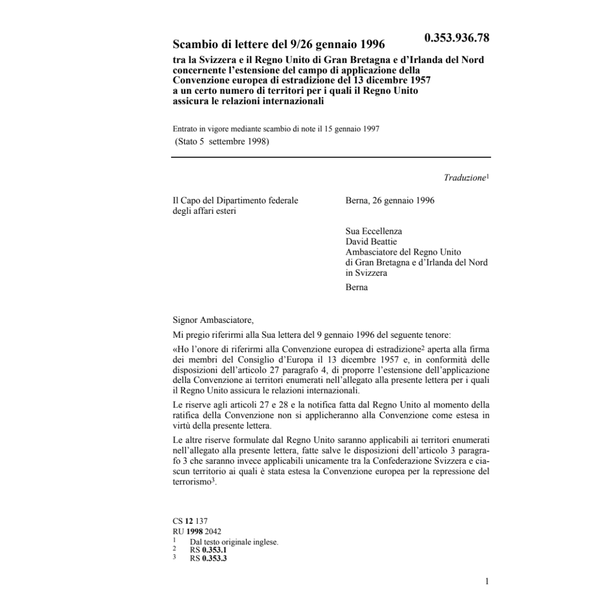 Scambio die lettere Gran Bretagna