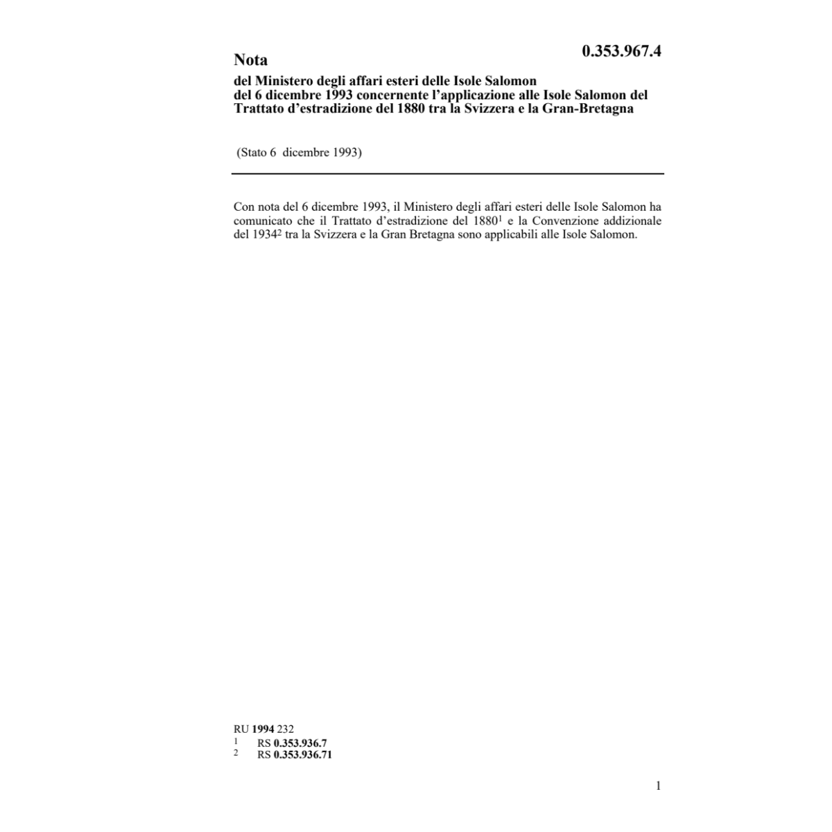 Nota Tratt. d'estrazione Isola Salomone
