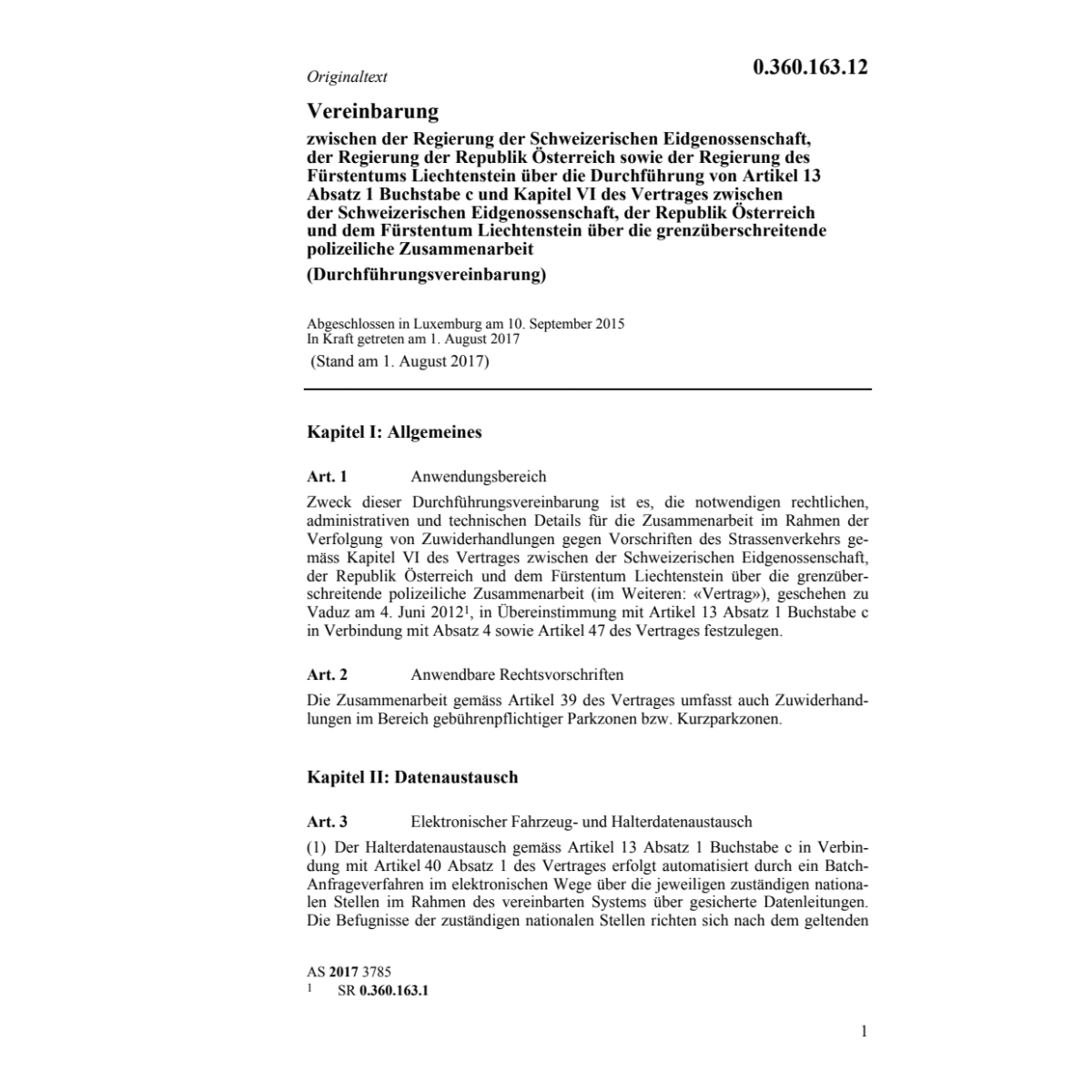 Vereinb. 10.9.15 CH/AT, Artikel 13