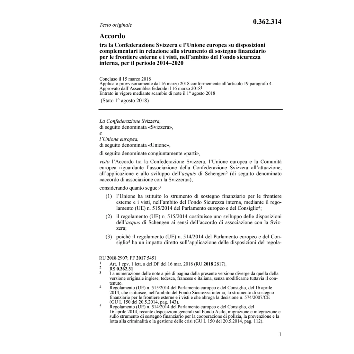 Acc. 15.03.18 CH-UE frontiere est. visti