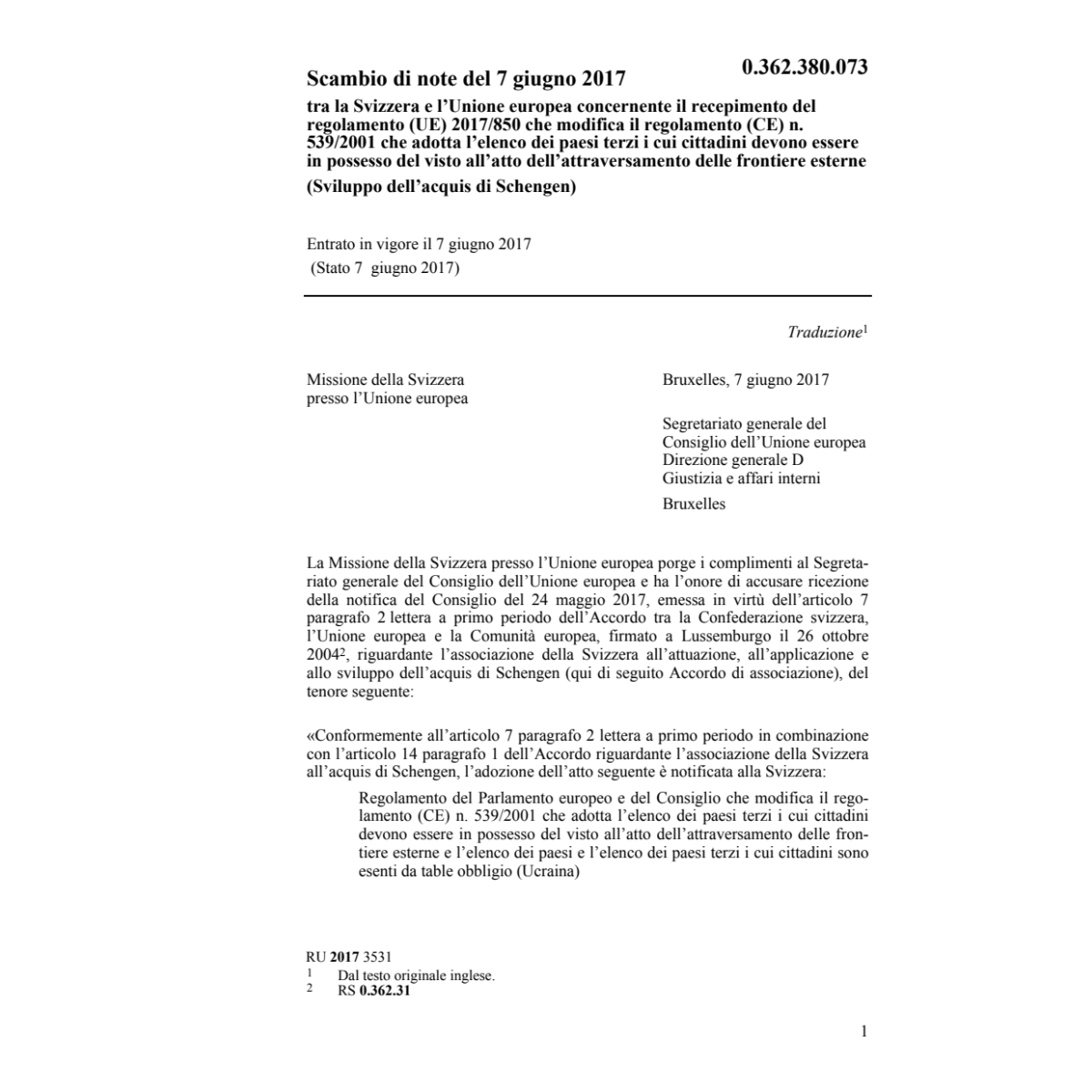 Sviluppo dell'acquis di Schengen