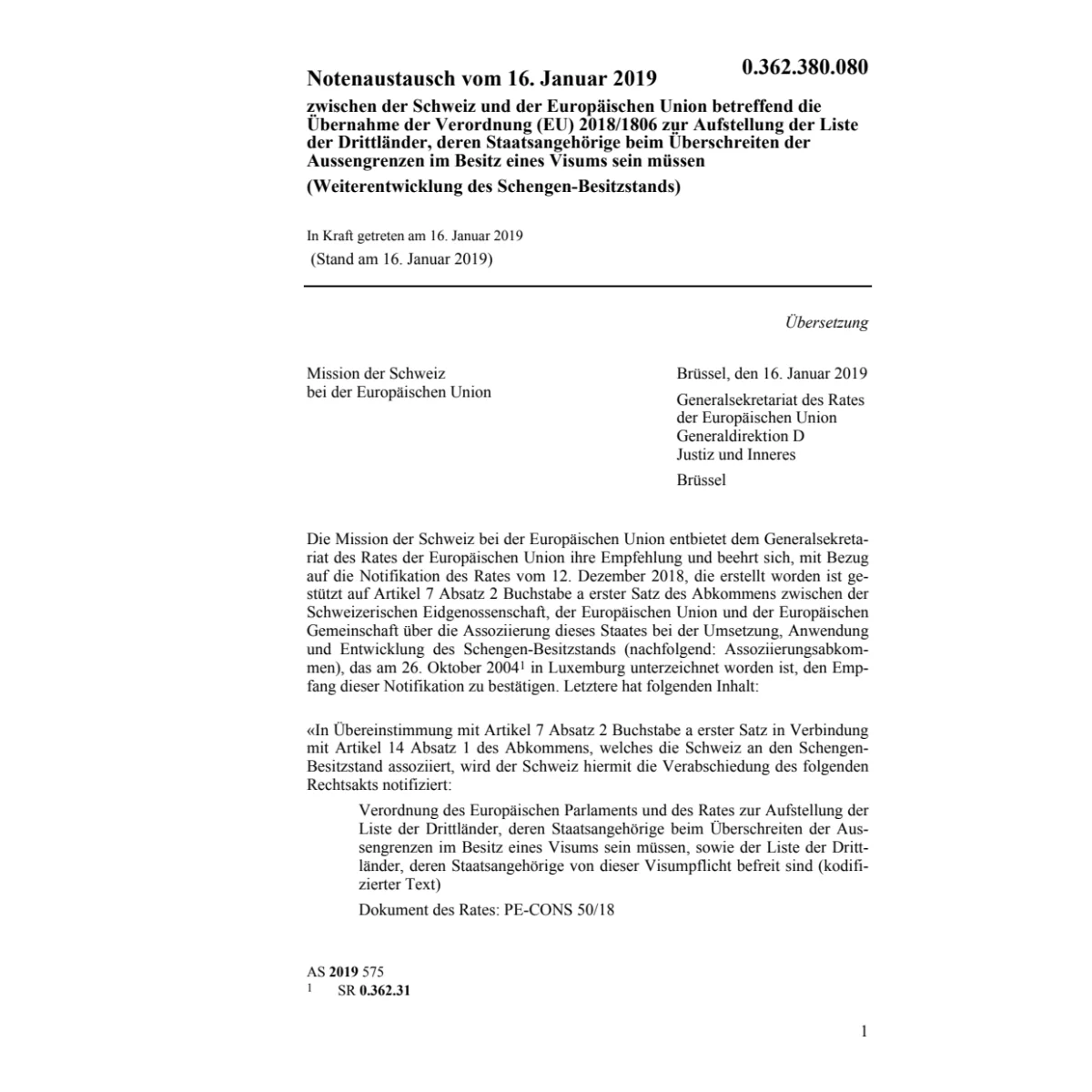Notenaustausch 16.1.19 Schweiz Europ Uni