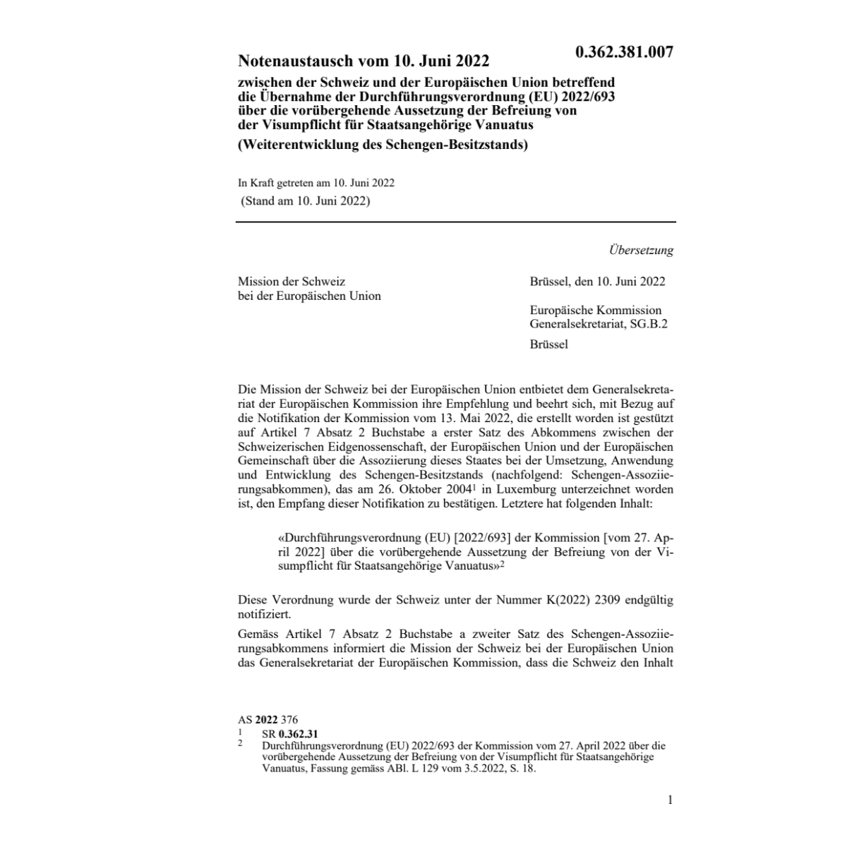 Notenaustausch 10.6.22 Schweiz Europ. U