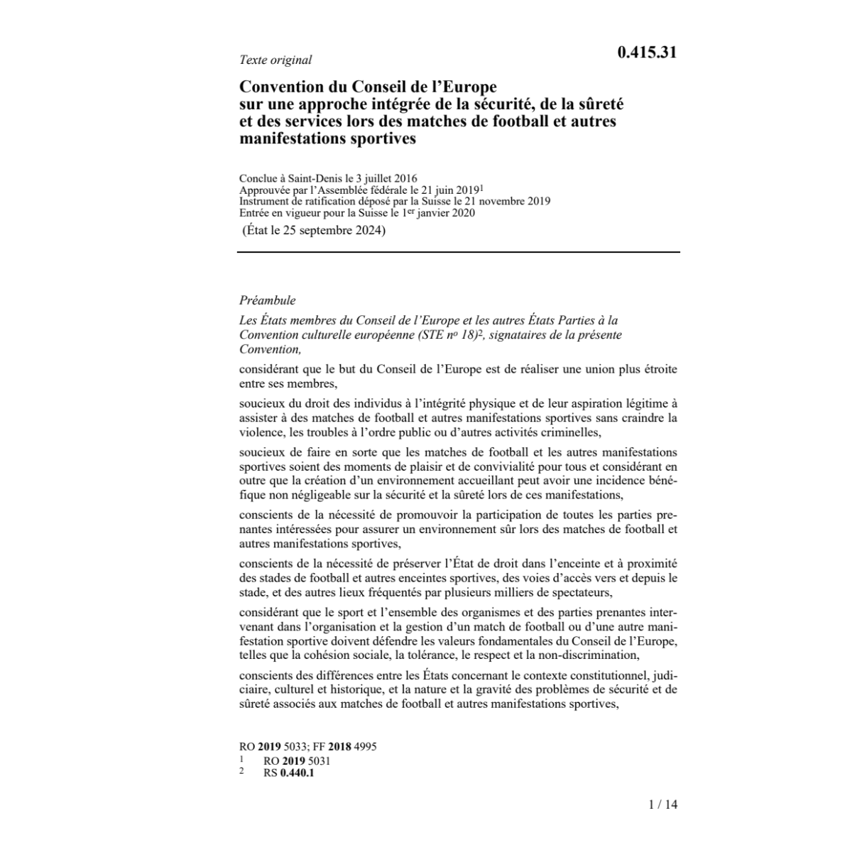 Conv. Cons. Europe 3.7.16 séc. football