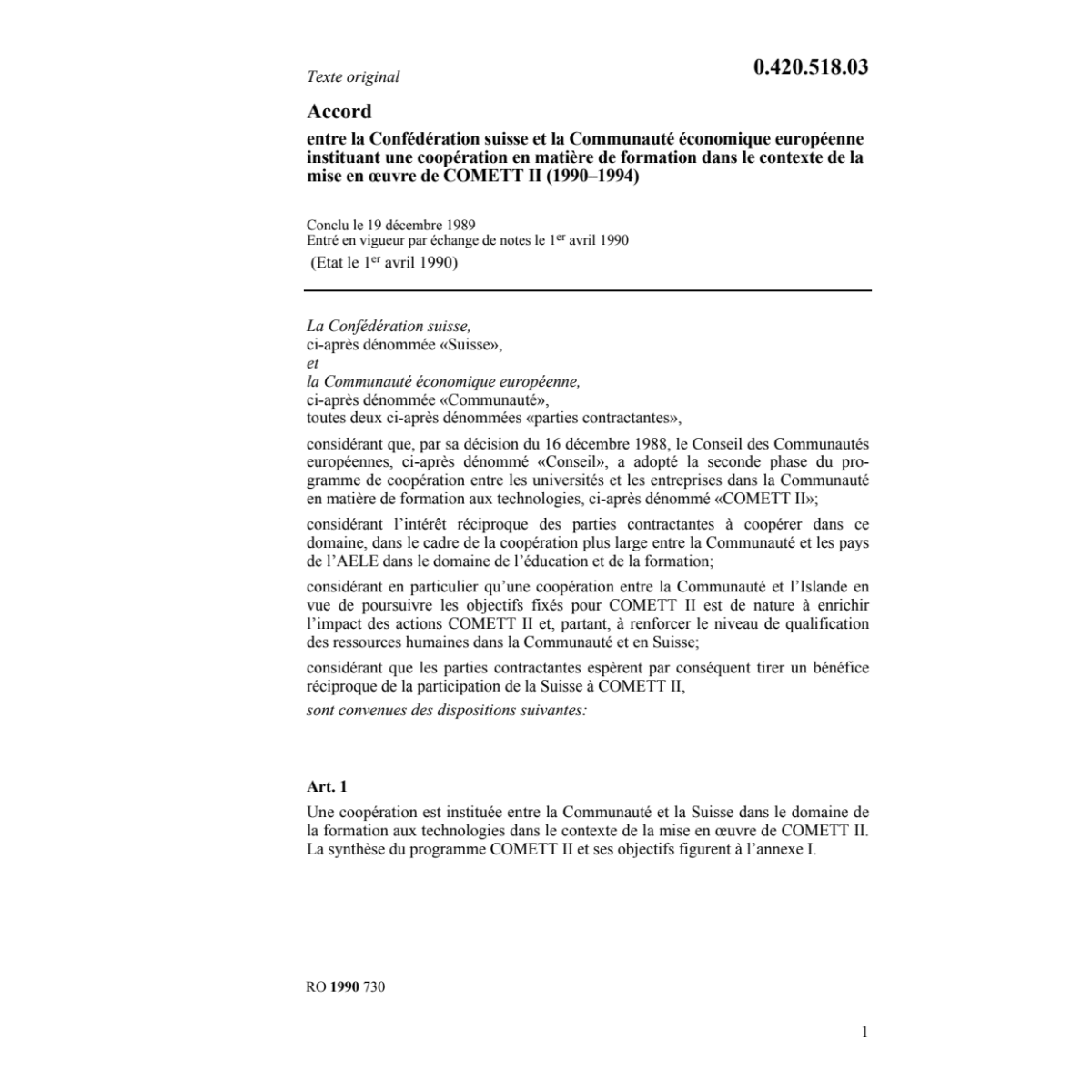 Ac. COMET II CEE | Teil 0.4