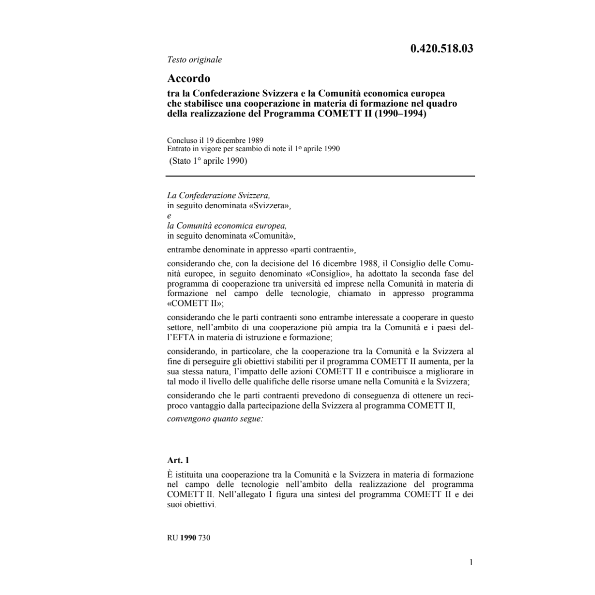 Acc. COMET II CEE | Teil 0.4