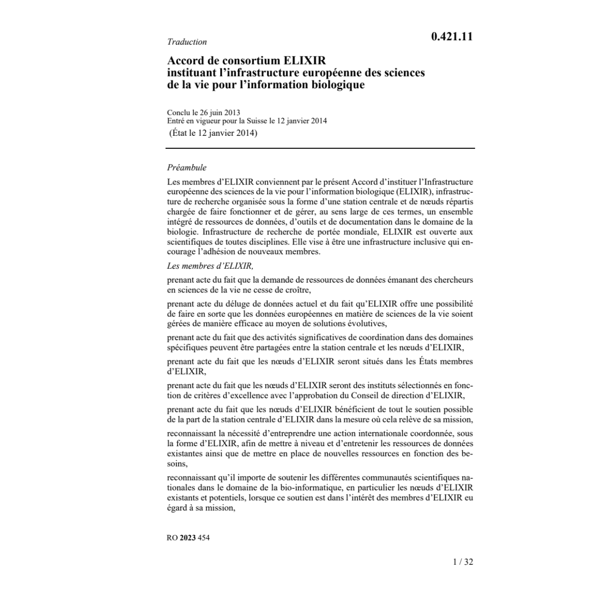 Ac. consortium ELIXIR 26.06.2013