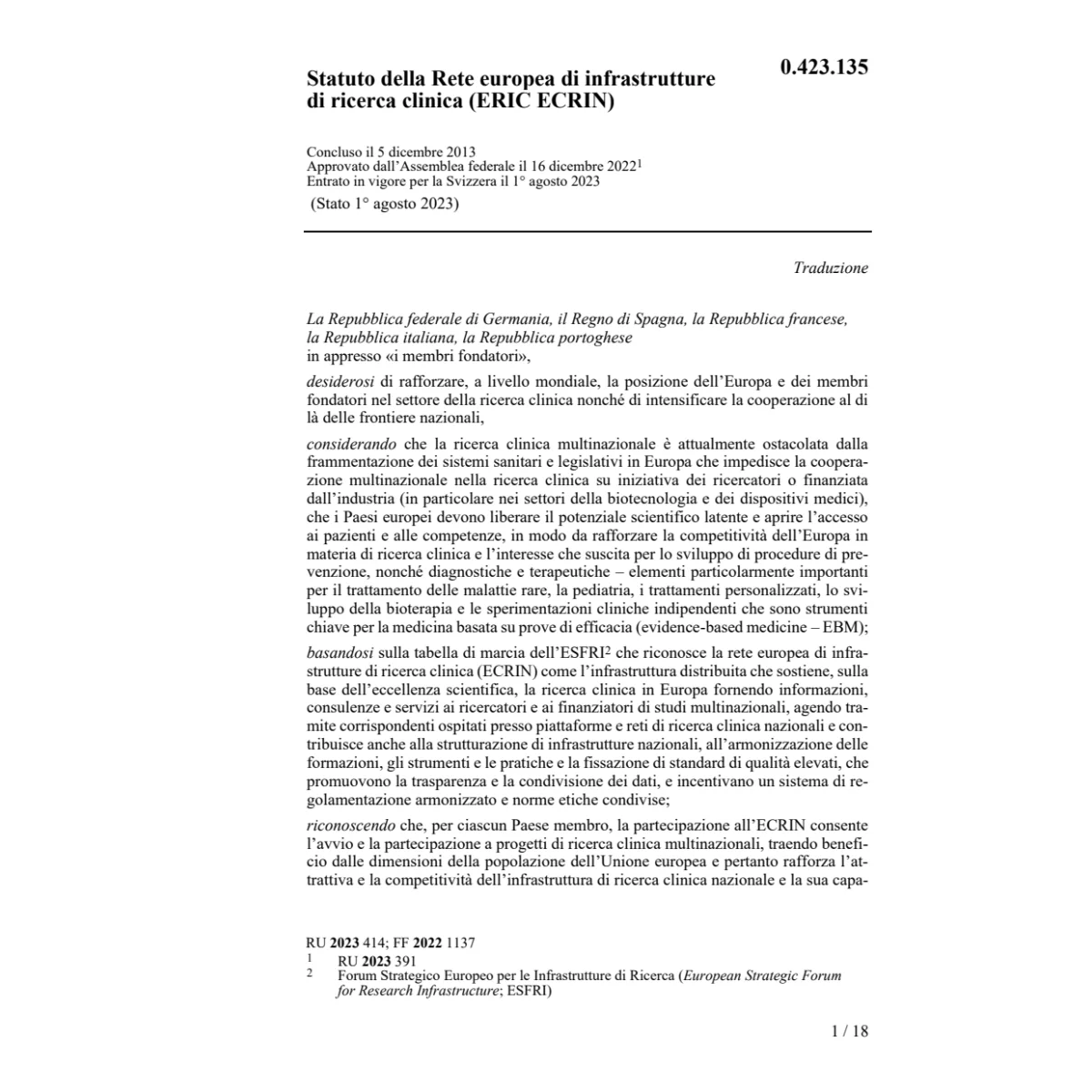 Europ. ricerca clinica 5.12.2023