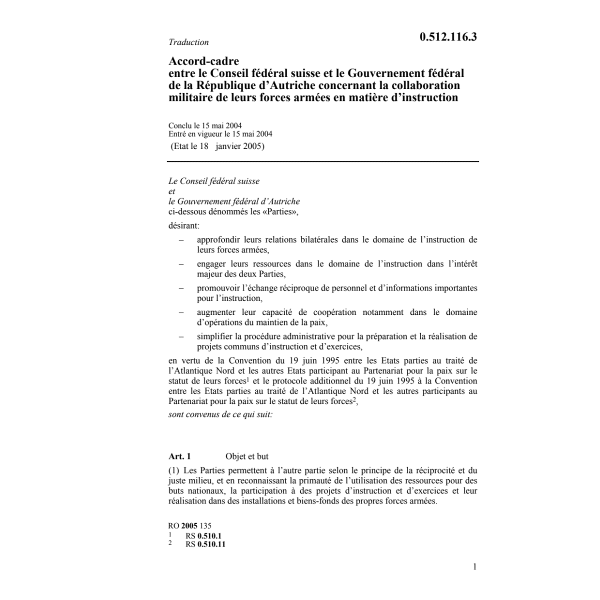 Acc.cadre CH-A forces armées