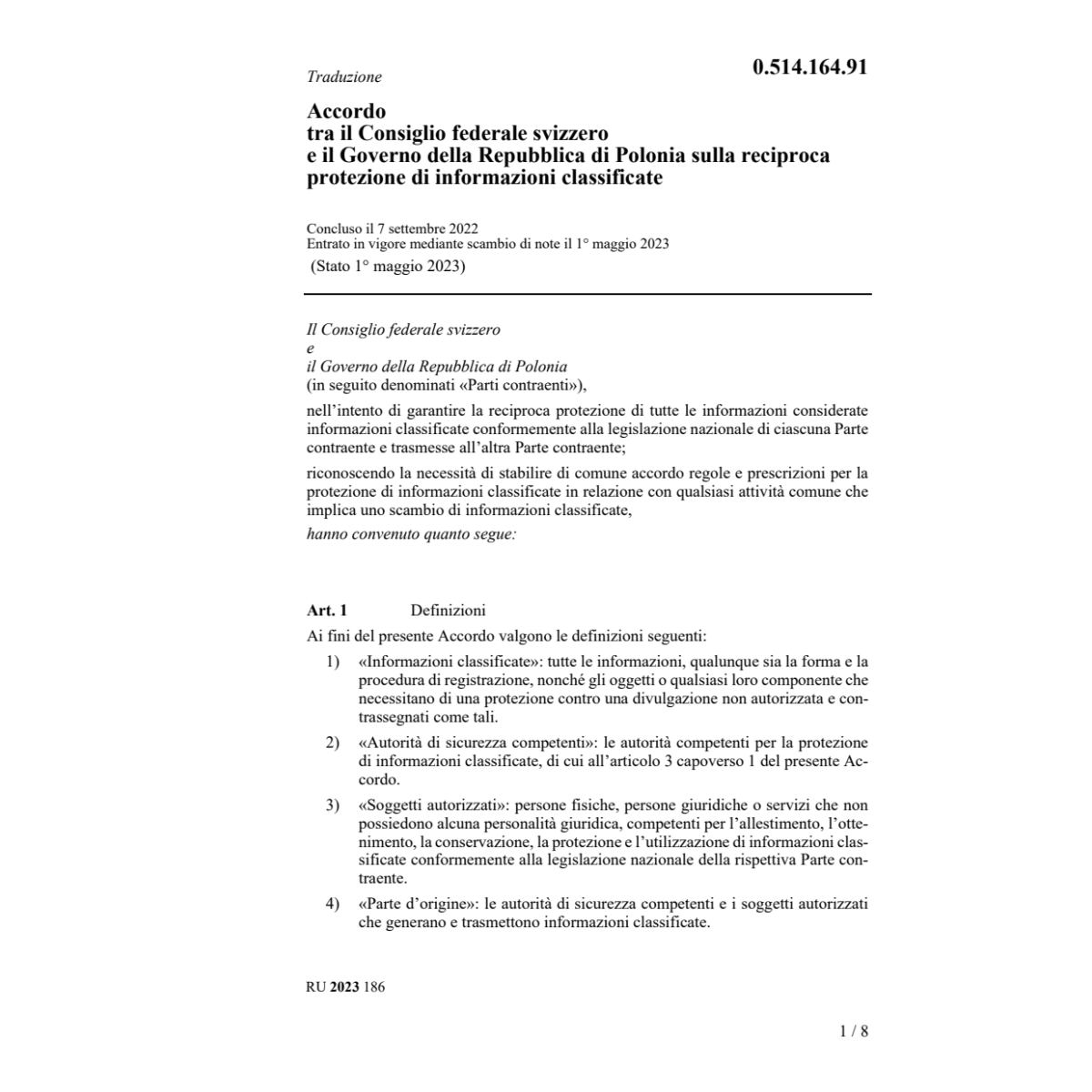 Acc. 07.09.2022 Cfs e il Rep. Polonia