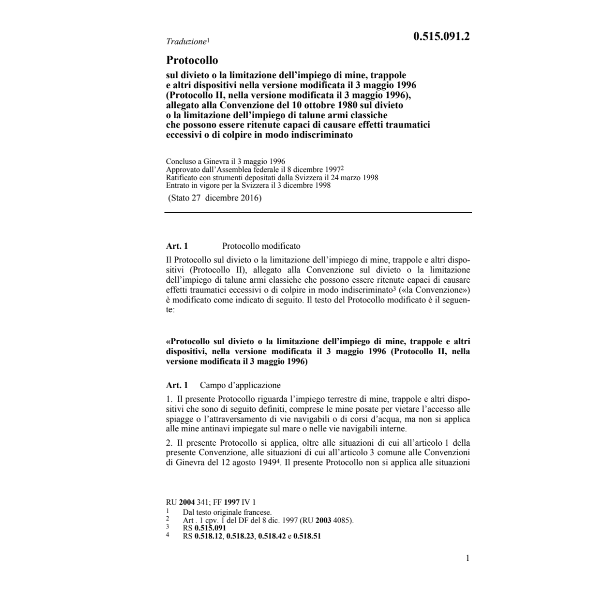 Prot.limitazione,mine,trappole,armi