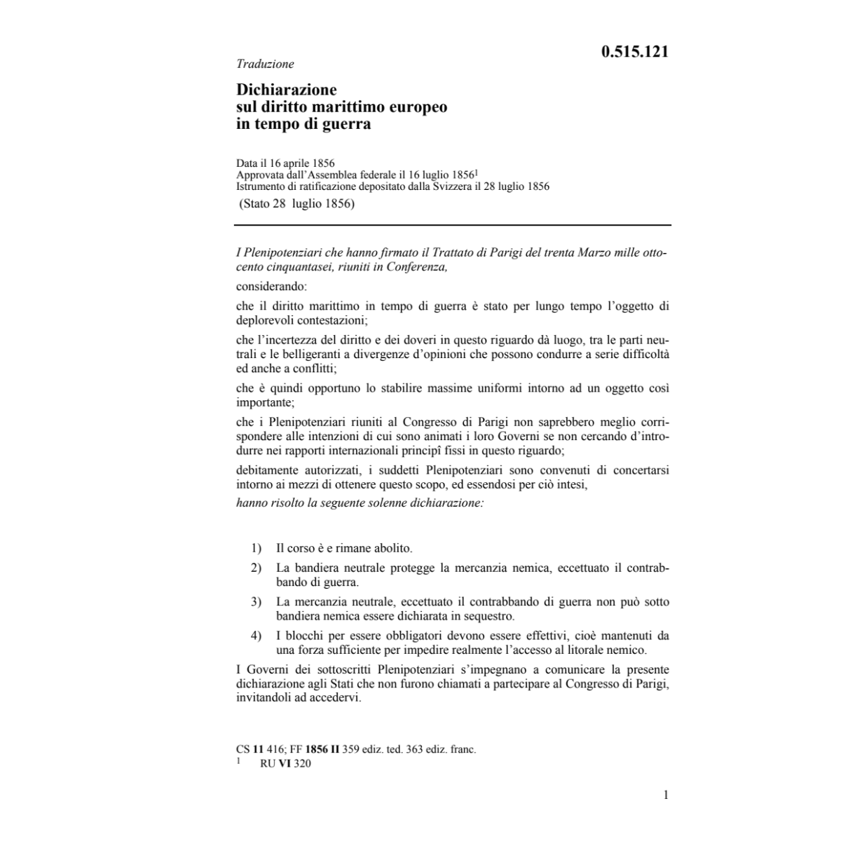 Dich. diritto marittimo europeo guerra