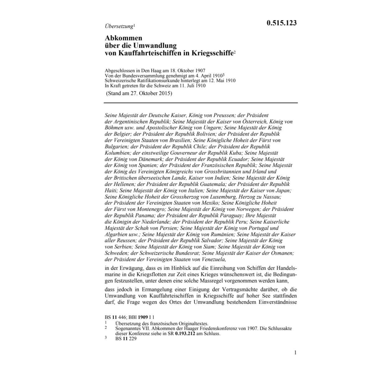 Abk. Umwandlung von Kauffahrteischiffen
