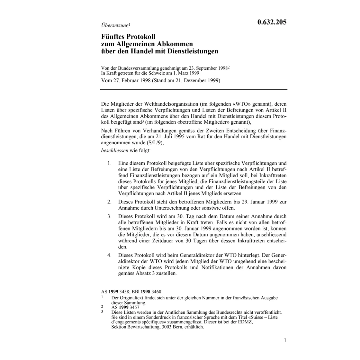 Prot. zu Abk Handel mit Dienstleistungen